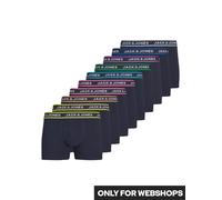 Boxershorts JACK & JONES "JACLIME SOLID TRUNKS 10 PACK", Herren, Gr. XS, 10 Stk., navy blazer, Jersey, Obermaterial: 95% Baumwolle, 5% Elasthan, eng, Unterhosen (83746950-XS) navy blazer