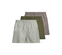 Boxershorts JACK & JONES "JACMILANO WOVEN BOXERS 3 PACK NOOS", Herren, Gr. XL, 3 Stk., dusty olive pack:city skyline, dusty olive striped, Jersey, Obermaterial: 100% Baumwolle, gestreift, kariert, uni