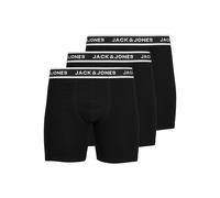 Boxershorts "JACSOLID BOXER BRIEFS 3 PACK PLS NOOS", Herren, Gr. 4XL, 3 Stk., schwarz (schwarz pack:schwarz, schwarz), Jersey, Obermaterial: 95% Baumwolle, 5% Elasthan, JACK & JONES PLUSSIZE, unifarbe