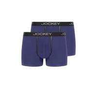 Boxershorts JOCKEY "Boxershort Chafe Proof Pouch Trunk 2P 2er Pack", Herren, Gr. S, blau, Obermaterial: 94% Modal CMD. 6% Elasthan EL., Unterhosen (97049448-S) blau