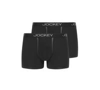 Boxershorts JOCKEY "Boxershort Chafe Proof Pouch Trunk 2P 2er Pack", Herren, Gr. XXL, schwarz, Obermaterial: 94% Modal CMD. 6% Elasthan EL., Unterhosen (54329123-XXL) schwarz