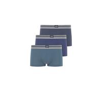 Boxershorts JOCKEY "Boxershort Cotton Stretch Short Trunk 3P 3er Pack", Herren, Gr. L, blau, Obermaterial: 95% Baumwolle CO. 5% Elasthan EL., Unterhosen (42775019-L) blau