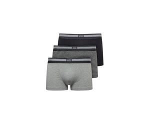 Boxershorts JOCKEY "Boxershort Cotton Stretch Short Trunk 3P 3er Pack", Herren, Gr. L, bunt (schwarz, grau), Obermaterial: 95% Baumwolle CO. 5% Elasthan EL., Unterhosen (87322342-L) schwarz, grau