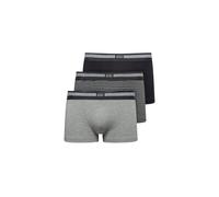 Boxershorts JOCKEY "Boxershort Cotton Stretch Short Trunk 3P 3er Pack", Herren, Gr. XXL, bunt (schwarz, grau), Obermaterial: 95% Baumwolle CO. 5% Elasthan EL., Unterhosen (87322342-XXL) schwarz, grau