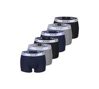 Boxershorts JOOP "Boxershort Everyday 6er Pack", Herren, Gr. M, bunt (grau, schwarz, blau), Obermaterial: 95% Baumwolle CO. 5% Elasthan EL., Unterhosen (75720135-M) grau, schwarz, blau