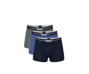 Boxershorts JOOP "Everyday", Herren, Gr. L, bunt (blau coral), Single Jersey, Obermaterial: 95% Baumwolle, 5% Elasthan, körpernah, Unterhosen, ohne Eingriff und elastischem Logobund (59913406-L) blau
