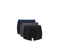 Boxershorts JOOP "Everyday", Herren, Gr. XL, dunkelblau, grau, schwarz, Single Jersey, Obermaterial: 95% Baumwolle, 5% Elasthan, körpernah, Unterhosen Boxershorts, Baumwoll-Mix, Cornflower-Design-Bund