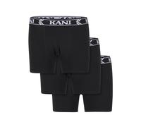 Boxershorts KARL KANI "Karl Kani Retro Tape 3 Pack Boxer Briefs", Herren, Gr. L, 1 Stk., schwarz, 95% Baumwolle, 5% Elasthan, Unterhosen (36992167-L) schwarz
