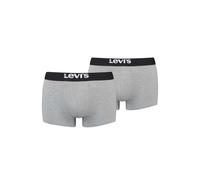Boxershorts LEVI'S "Boxershort 2er Pack", Herren, Gr. M, grau (grau melange), Obermaterial: 95% Baumwolle CO. 5% Elasthan EL., Unterhosen (15510961-M) grau melange