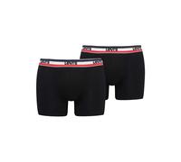 Boxershorts LEVI'S "Boxershort 2er Pack", Herren, Gr. M, schwarz, Obermaterial: 95% Baumwolle CO. 5% Elasthan EL., Unterhosen (38206915-M) schwarz