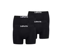 Boxershorts LEVI'S "Boxershort 4er Pack", Herren, Gr. M, schwarz, Obermaterial: 95% Baumwolle CO. 5% Elasthan EL., Unterhosen (72377364-M) schwarz