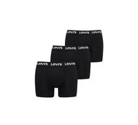 Boxershorts LEVI'S "Boxershort Repeat Logo Boxer Brief 3P 3er Pack", Herren, Gr. XXL, schwarz, Obermaterial: 95% Baumwolle CO. 5% Elasthan EL., Unterhosen (91536061-XXL) schwarz