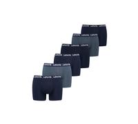 Boxershorts LEVI'S "Boxershort Repeat Logo Boxer Brief 6P ECOM 6er Pack", Herren, Gr. XL, blau, Obermaterial: 95% Baumwolle CO. 5% Elasthan EL., Unterhosen (78428267-XL) blau