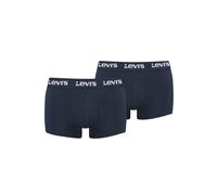 Boxershorts LEVI'S "Boxershort Repeat Logo Trunk 2P 2er Pack", Herren, Gr. M, blau (dunkelblau), Obermaterial: 95% Baumwolle CO. 5% Elasthan EL., Unterhosen (74584819-M) dunkelblau