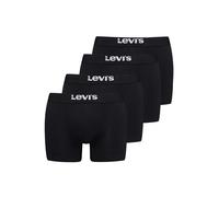 Boxershorts LEVI'S "Boxershort SOLID BASIC BOXER BRIEF ORG CO 4P ECOM 4er Pack", Herren, Gr. XL, schwarz, Obermaterial: 95% Baumwolle CO. 5% Elasthan EL., Unterhosen (90455518-XL) schwarz