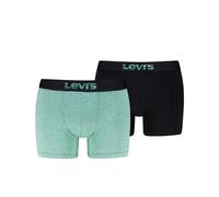 Boxershorts LEVI'S, Herren, Gr. M, grün, schwarz, Single Jersey, Obermaterial: 95% Baumwolle, 5% Elasthan, körpernah, Unterhosen (93337702-M) grün, schwarz