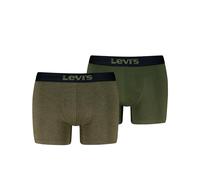 Boxershorts LEVI'S, Herren, Gr. M, khaki, Single Jersey, Obermaterial: 95% Baumwolle, 5% Elasthan, körpernah, Unterhosen (53121610-M) khaki