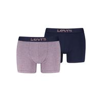 Boxershorts LEVI'S, Herren, Gr. XL, navy, rot, Single Jersey, Obermaterial: 95% Baumwolle, 5% Elasthan, körpernah, Unterhosen (86153019-XL) navy, rot