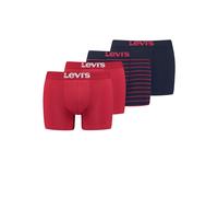 Levi's Herren Levi's Men's Solid and Vintage Stripe Boxers (4 pack) Boxer Shorts, rot / Schwarz, XL