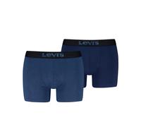 Boxershorts LEVI'S, Herren, Gr. XXL, dunkelblau, Single Jersey, Obermaterial: 95% Baumwolle, 5% Elasthan, körpernah, Unterhosen (37163454-XXL) dunkelblau
