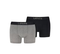 Boxershorts LEVI'S, Herren, Gr. XXL, grau, schwarz, Single Jersey, Obermaterial: 95% Baumwolle, 5% Elasthan, körpernah, Unterhosen (49834913-XXL) grau, schwarz