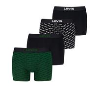Boxershorts LEVI'S "LEVIS MEN LOGO AOP BOXER BRIEF 4P", Herren, Gr. M, grün, schwarz, Obermaterial: 95% Baumwolle, 5% Elasthan, Unterhosen (14311967-M) grün, schwarz