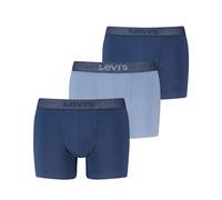 Boxershorts LEVI'S "LEVIS MEN MEL WB BOXER BRIEF", Herren, Gr. XL, blau combo, Obermaterial: 95% Baumwolle, 5% Elasthan, körpernah, Unterhosen, ohne Eingriff, tonaler Logobund, elastisch, Cotton-Mix (