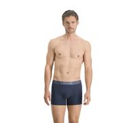 Boxershorts LEVI'S "LEVIS MEN MEL WB BOXER BRIEF ORG CO 2P", Herren, Gr. L, blau (mood indigo), Obermaterial: 95% Baumwolle, 5% Elasthan, körpernah, Unterhosen, mit breitem Logobund (89648767-L) mood 