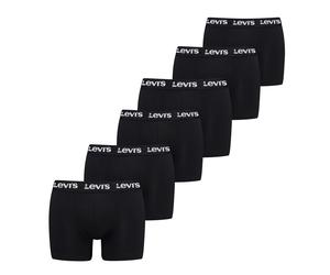 Boxershorts LEVI'S "LEVIS MEN REPEAT LOGO BOXER BRIEF 6P ECOM", Herren, Gr. XL, schwarz, Obermaterial: 95% Baumwolle, 5% Elasthan, Unterhosen (65877813-XL) schwarz