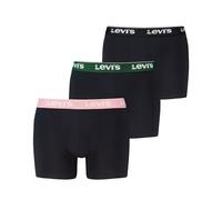 Boxershorts LEVI'S "LEVIS MEN REPEAT LOGO BOXER BRIEF", Herren, Gr. M, schwarz, color combo, Obermaterial: 95% Baumwolle, 5% Elasthan, körpernah, Unterhosen Boxershorts (93889351-M)