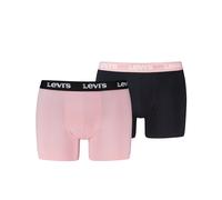 Boxershorts LEVI'S "LEVIS MEN REPEAT LOGO BOXER BRIEF", Herren, Gr. XL, pink, schwarz, Obermaterial: 95% Baumwolle, 5% Elasthan, körpernah, Unterhosen, ohne Eingriff, Logobund, elastisch (17239244-XL)