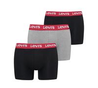 Boxershorts LEVI'S "LEVIS MEN REPEAT LOGO BOXER BRIEF", Herren, Gr. XXL, schwarz, grau combo, Obermaterial: 95% Baumwolle, 5% Elasthan, körpernah, Unterhosen (97161447-XXL) schwarz, grau combo