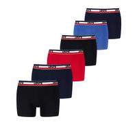 Boxershorts LEVI'S "LEVIS MEN REPEAT SPW LOGO BOXER BRIEF 6P", Herren, Gr. S, schwarz, rot, blau, Obermaterial: 95% Baumwolle, 5% Elasthan, Unterhosen Boxershorts (82702213-S)