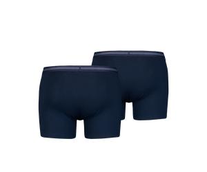 Boxershorts LEVI'S "LEVIS MEN TENCEL BOXER BRIEF 2P", Herren, Gr. XXL, 2 Stk., blau (navy), Obermaterial: 95% Lyocell, 5% Elasthan, körpernah, Unterhosen Boxershorts, mit breitem Logobund (55270844-XX