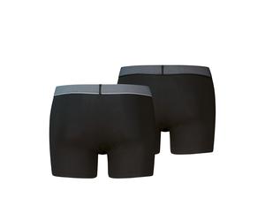 Boxershorts LEVI'S "LEVIS MEN TWILL WB BOXER BRIEF 2P", Herren, Gr. L, schwarz, Single Jersey, Obermaterial: 95% Baumwolle, 5% Elasthan, körpernah, Unterhosen, ohne Eingriff, Stretchbund (65819762-L)