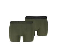 Boxershorts LEVI'S "LEVIS MEN TWILL WB BOXER BRIEF 2P", Herren, Gr. M, khaki, Single Jersey, Obermaterial: 95% Baumwolle, 5% Elasthan, körpernah, Unterhosen, ohne Eingriff, Stretchbund (10243941-M) kh