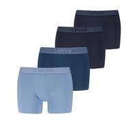 Boxershorts LEVI'S "LEVIS MEN TWILL WB BOXER BRIEF 4P", Herren, Gr. M, blau combo, Obermaterial: 95% Baumwolle, 5% Elasthan, Unterhosen (91599845-M) blau combo