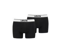 Levi's® Boxershorts mit elastischem Label-Bund im 2er-Pack in Black, Größe S