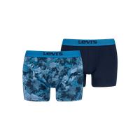 Boxershorts LEVI'S "LEVIS MEN WOODS CAMO BOXER BRIEF 2P", Herren, Gr. S, blau (blau combo), Obermaterial: 95% Baumwolle, 5% Elasthan, Unterhosen (47866264-S) blau combo