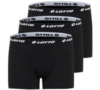 Boxershorts LOTTO, Herren, Gr. XL (56/58), schwarz (caviar), 95% Baumwolle, 5% Elasthan, unifarben, Unterhosen, - in vorteilhaftem Sparpack (51211307-XL) caviar