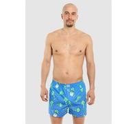 Boxershorts LOUSY LIVIN "2 Pack Avocado & Broccoli", Herren, Gr. M, 2 Stk., blau, blau, 100% Baumwolle, bedruckt, Unterhosen, Locker geschnitten (19259066-M) blau, blau