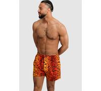 Boxershorts LOUSY LIVIN "2Pack Boxershorts Tiger", Herren, Gr. M, orange (orange, blau), 100% Baumwolle, Unterhosen, mit lockerem Schnitt (10493546-M) orange, blau