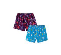 Lousy Livin 2-er Set Boxershorts Blau & Lila mit Motiv Größe M