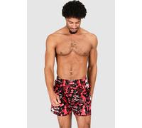 Boxershorts LOUSY LIVIN, Herren, Gr. L, schwarz, rot, 100% Baumwolle, Unterhosen, mit kreativen Allover-Prints (40309206-L) schwarz, rot