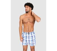 Boxershorts LOUSY LIVIN, Herren, Gr. M, blau, weiß, 100% Baumwolle, Unterhosen, mit klassischem Karo-Muster (48480931-M) blau, weiß