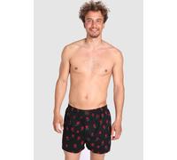 Boxershorts LOUSY LIVIN "Rose & Valentines", Herren, Gr. S, schwarz-weiß (schwarz, weiß), 100% Baumwolle, Unterhosen, im praktischen 2er-Pack (31217011-S) schwarz, weiß
