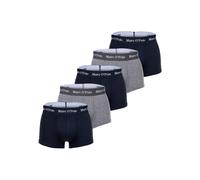 Boxershorts MARC O'POLO "Boxershort MEN¿S TRUNK 5P 5er Pack", Herren, Gr. M, blau (blau, grau), Obermaterial: 95% Baumwolle CO. 5% Elasthan EL., Unterhosen (98089262-M) blau, grau