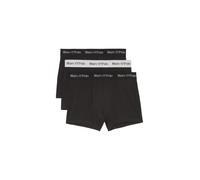 Boxershorts MARC O'POLO "Essentials", Herren, Gr. M, weiß (2xschwarz, 1xschwarz, weiß elastic), Obermaterial: 95% Baumwolle, 5% Elasthan, unifarben, figurbetont, Unterhosen Boxershorts, mit elastische