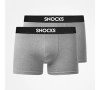 SNOCKS - Boxershorts mit Logo grey - Gr. - M