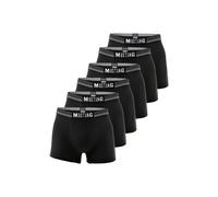 Boxershorts MUSTANG "Boxershort 6er Pack", Herren, Gr. L, schwarz, Obermaterial: 95% Baumwolle CO. 5% Elasthan EL., Unterhosen (57817463-L) schwarz